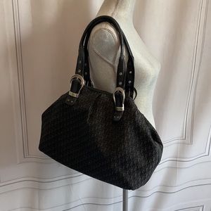 Dior Monogram Black Shoulder Bag